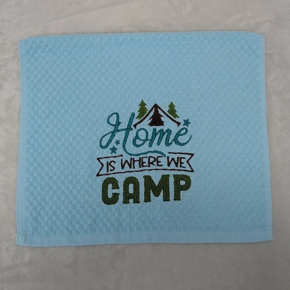 Home is Where We Camp Kitchen Bath Bar Hand Towel